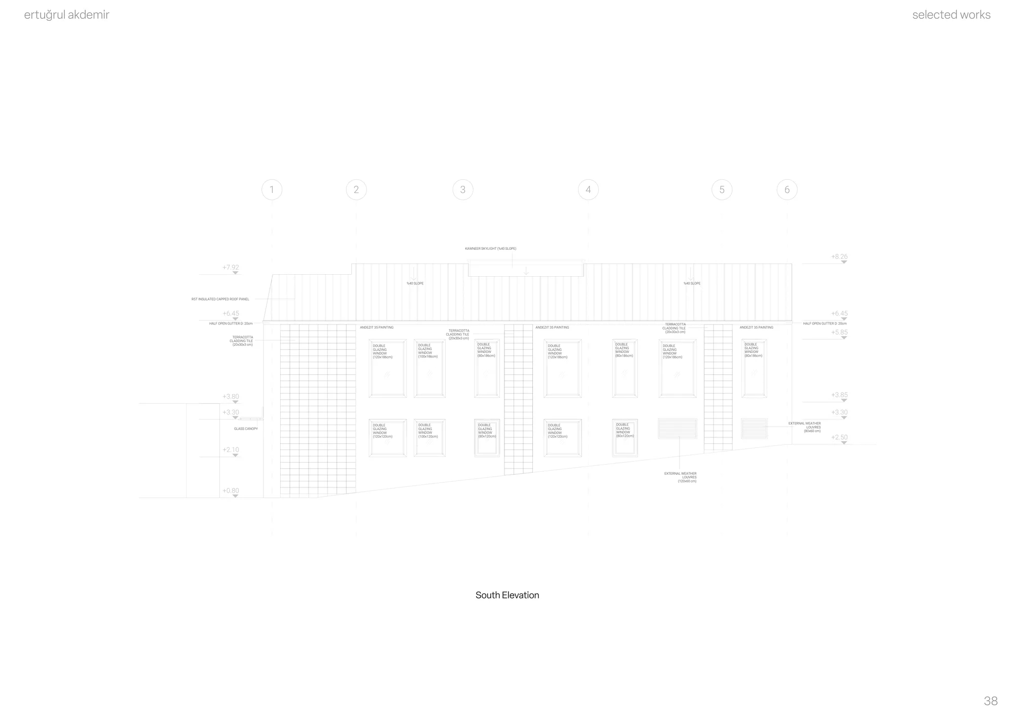 Section AA with construction assembly