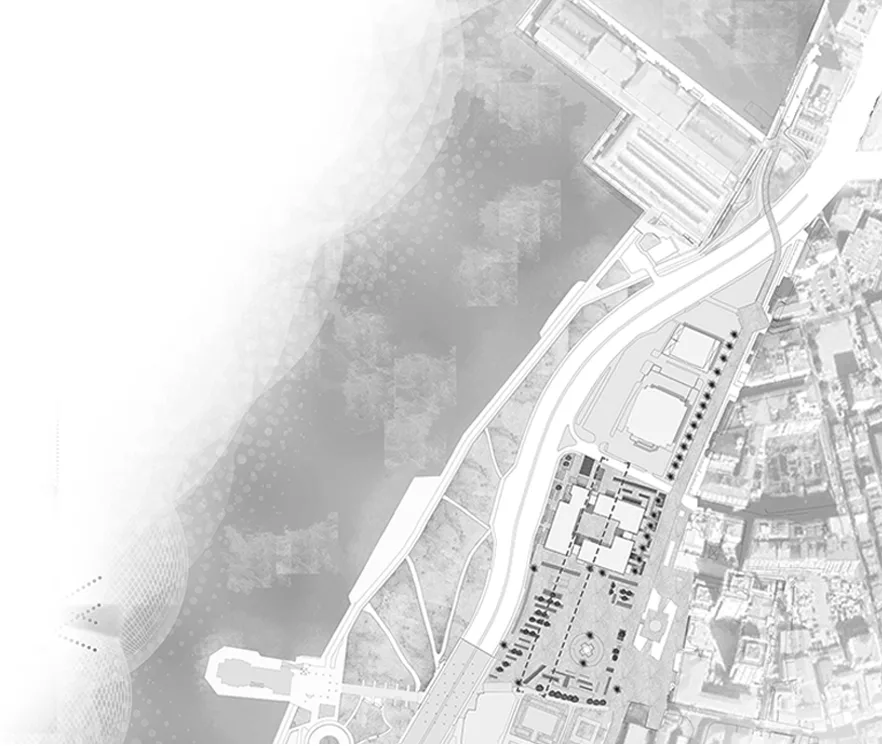 Ramp diagram — sea, courtyard, square sequence