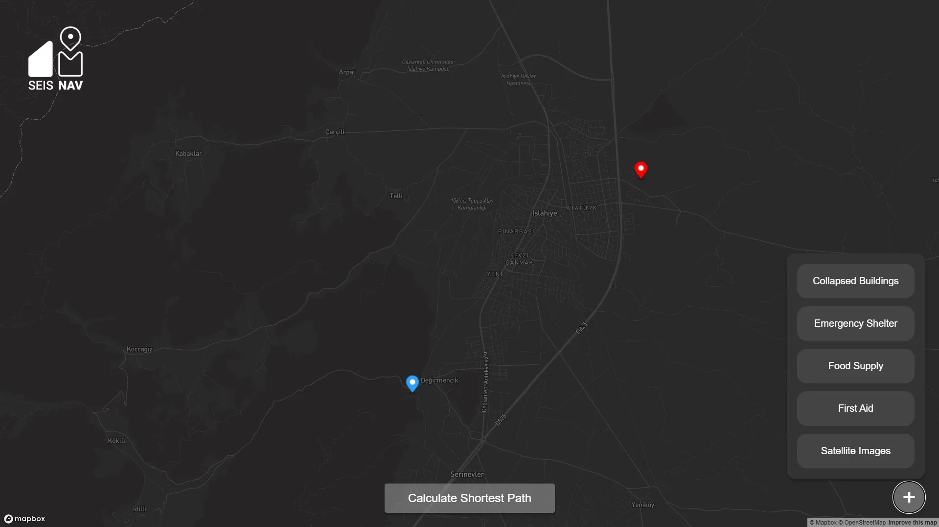 Interactive map interface with custom layers