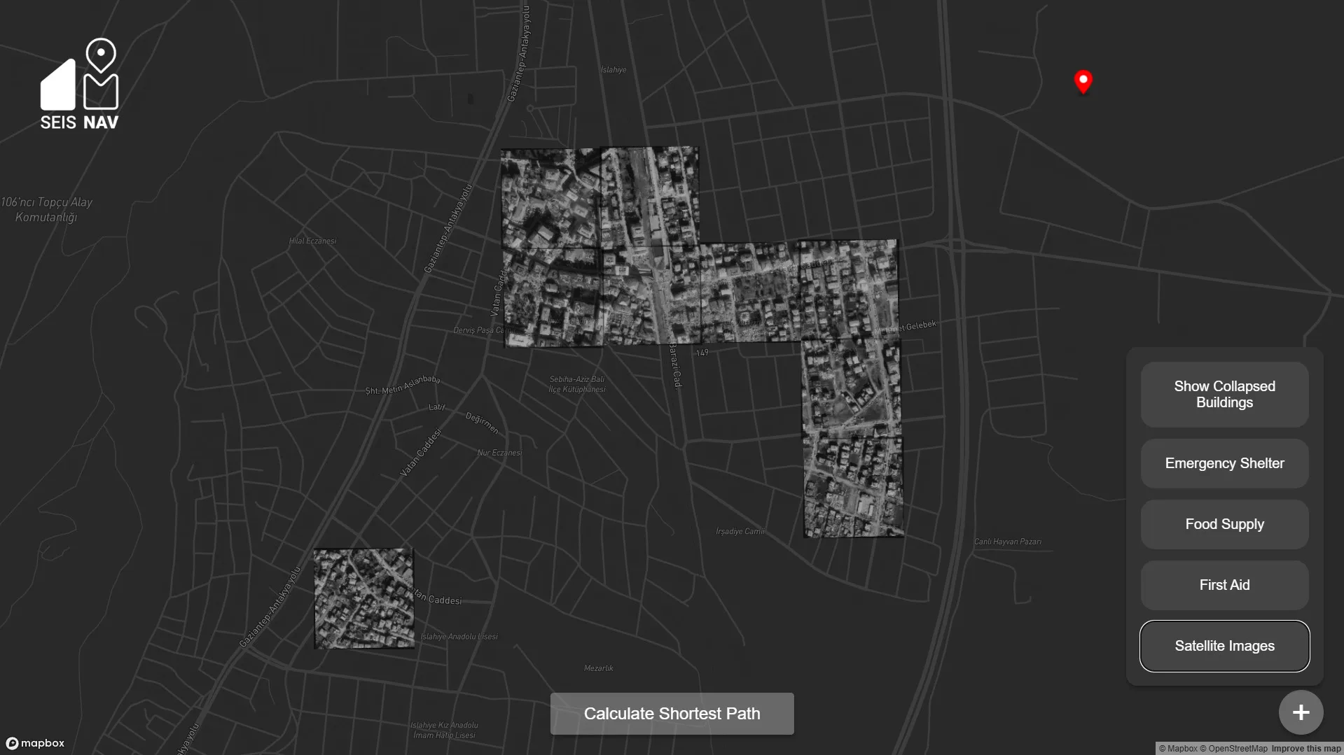 Toggleable satellite imagery layer